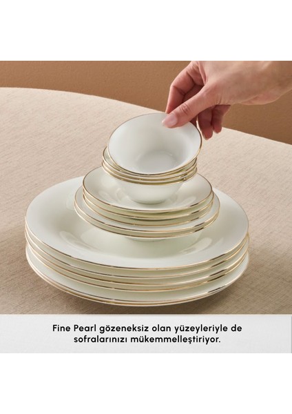 Fine Pearl Fame 26 Parça 6 Kişilik Kahvaltı Takımı Gold