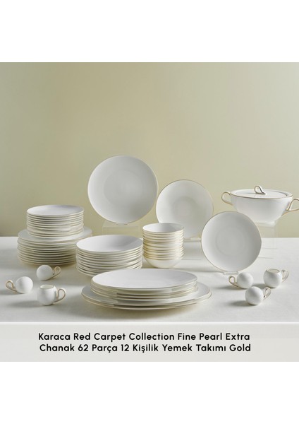Red Carpet Collection Fine Pearl Extra Chanak 62 Parça 12 Kişilik Yemek Takımı Gold modelleri