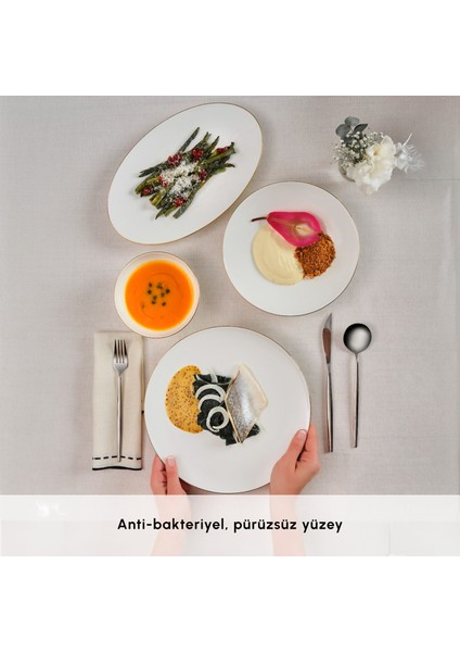 Red Carpet Collection Fine Pearl Extra Chanak 62 Parça 12 Kişilik Yemek Takımı Gold fırsatları