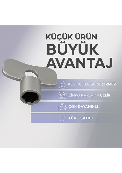 Radyatör Purjör Anahtarı – Petek Havlupan Hava Alma ve Purjör Açma Kapama Anahtarı (4 Adet) modelleri