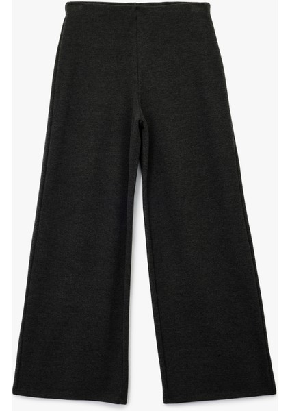 Modal Kumaş Düz Geniş Paça Kumaş Pantolon