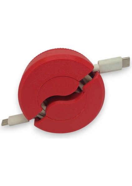 3D Kablo Toparlayıcı – Pratik Mekanizmalı Sarıcı - 7cm Kablo Sarıcı