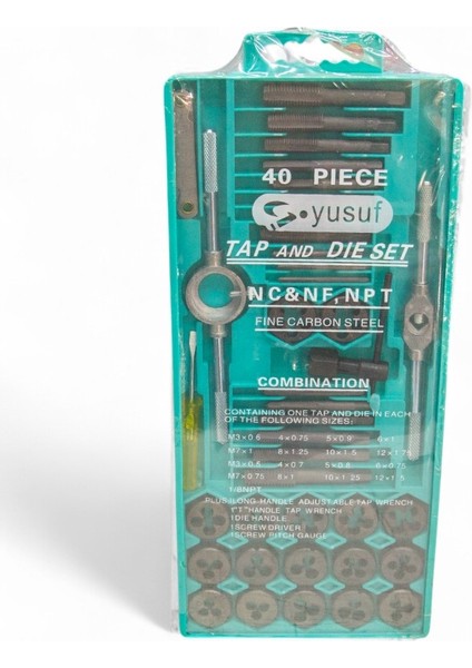 40 Parça M3-M12 Kılavuz Pafta Seti modelleri