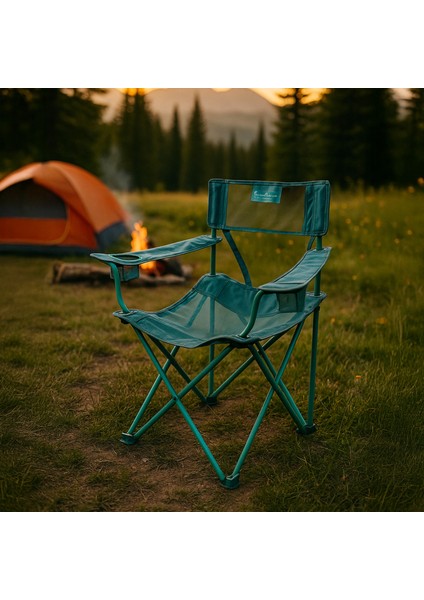 Bestchoice Fileli Kamp Sandalyesi - Mavi - 72X44X78 cm
