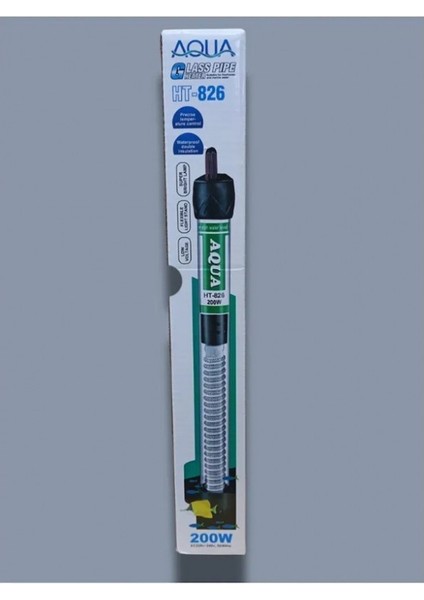 Aqua Akvaryum Isıtıcı 200 Watt – Termostatlı Cam Isıtıcı