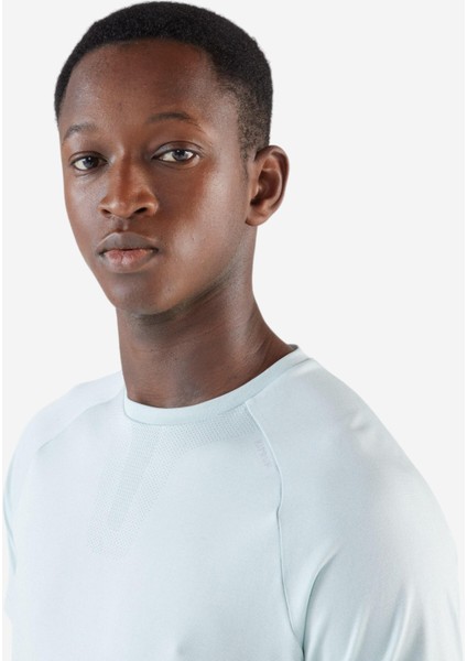 Kiprun T-Shirt De Running Sans Coutures Homme - Kiprun Run 500 Confort Vert fırsatları