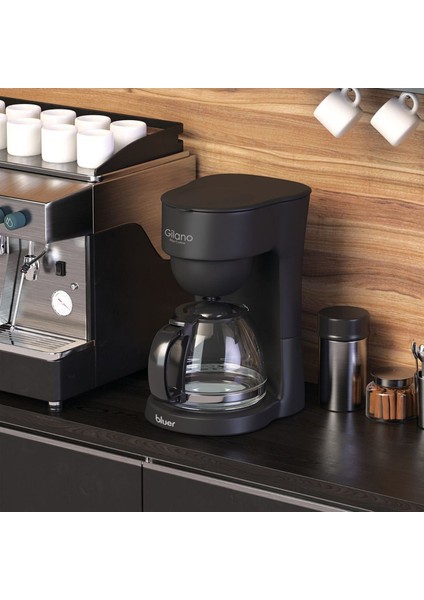 Gilano 1.25L Filtre Kahve Makinesi | 750W Güç, Sıcak Tutma & Damlatma Önleme, Cam Demlik, Otomatik Kapanma