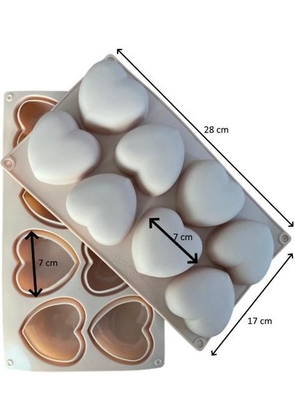 Silikon Kek Kalıbı Kalpli fiyatları