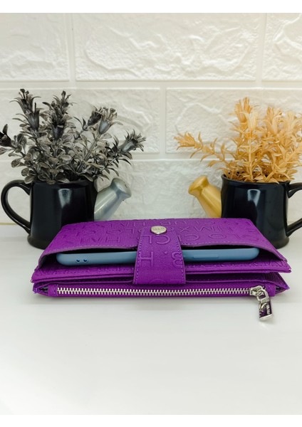 Hmx Polo Mor Telefon Bölmeli Cüzdan fırsatları