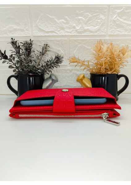 Hmx Polo Kırmızı Telefon Bölmeli Cüzdan fırsatları