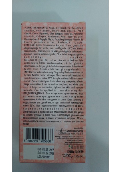 Biocosmetics Pomegranate Serum Cream Collagen /nar Serum Krem Kolojen