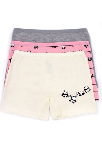 Kız Çocuk Boxer 3'lü Baskılı (%96 Pamuk - %4 Elastan) indirimleri