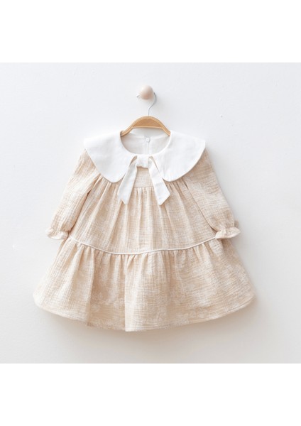 Çiçek Baskılı Kız Bebe Elbise