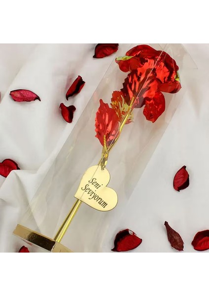 Sonsuzluk Gülü Seni Seviyorum Yazılı Kutulu Dekoratif Yapay Gül Aranjmanı Romantik Hediye Seçeneği Kalıcı Anlamlı ve Şık Tasarımıyla Sevgililer Günü ve Özel Günler Için Ideal Armağan modelleri