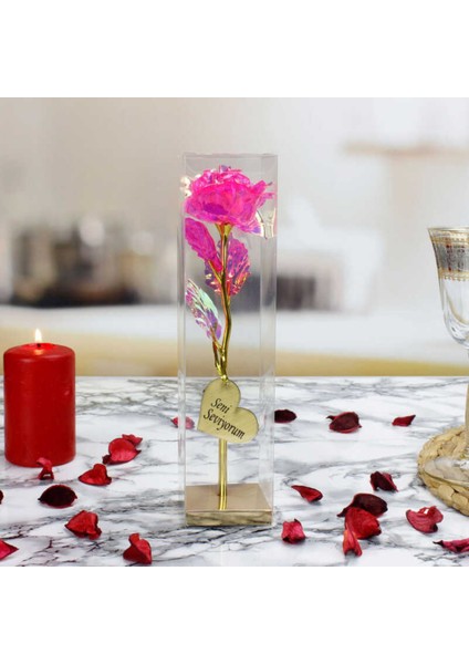 Sonsuzluk Gülü Seni Seviyorum Yazılı Kutulu Dekoratif Yapay Gül Aranjmanı Romantik Hediye Seçeneği Kalıcı Anlamlı ve Şık Tasarımıyla Sevgililer Günü ve Özel Günler Için Ideal Armağan indirimleri