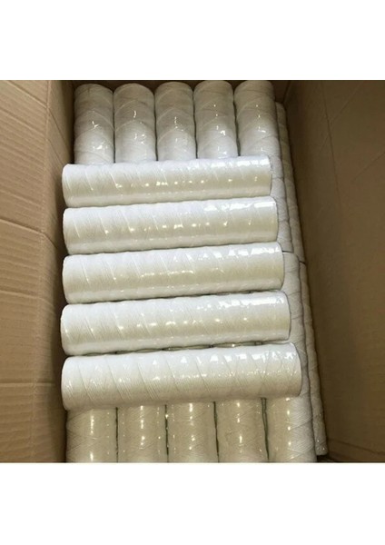 50 Adet 10″ Inç (25,4 Cm) Ip Iplik Sargılı Su Arıtma Kartuş Filtresi – Standart 10"×2.5″