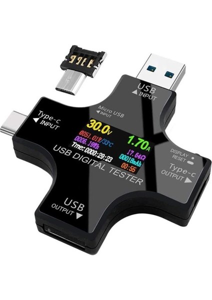 USB Tester Voltmetre Ampermetre Akım Göstergesi Multimetre Test Cihazı Otg Dest