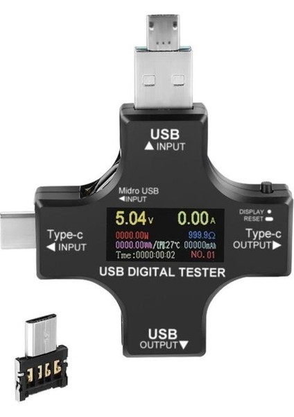 USB Tester Voltmetre Ampermetre Akım Göstergesi Multimetre Test Cihazı Otg Dest fırsatları