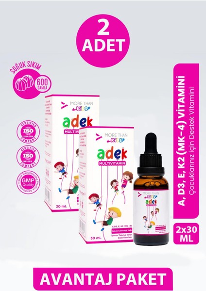 Adek Kids Multivitamin Damla 30 ml 2 Adet