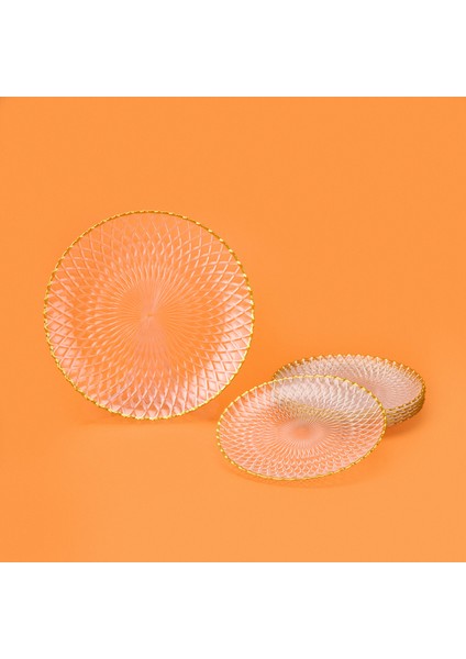 Kitchen Zelazo 7 Parça Pasta Seti - Şeffaf / Altın fırsatları