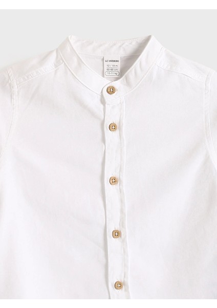 Lcw Kids Beyaz Hakim Yaka Uzun Kollu Basic Erkek Bebek Gömlek fırsatları