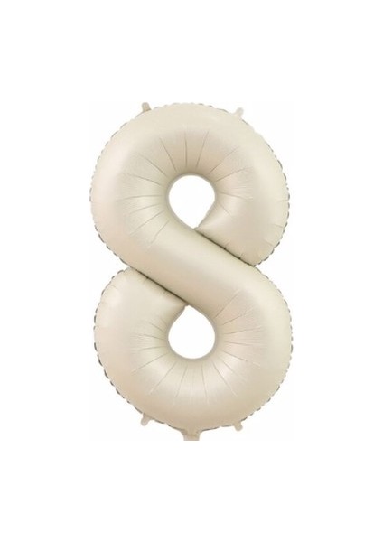 8 Rakamı Krem Folyo Balon 34 Inch 86 cm