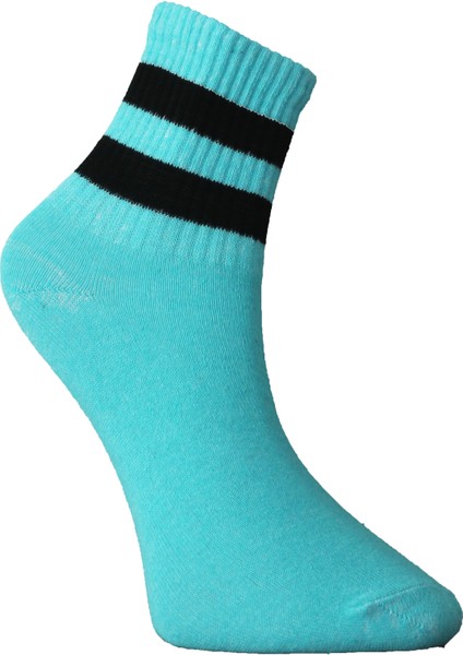 Mavi Siyah Çizgili Kolej Çorap