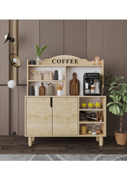 Pisa Kahve Köşesi-Çok Amaçlı Dolap-Mutfak Dolabı Safir Meşe fiyatları
