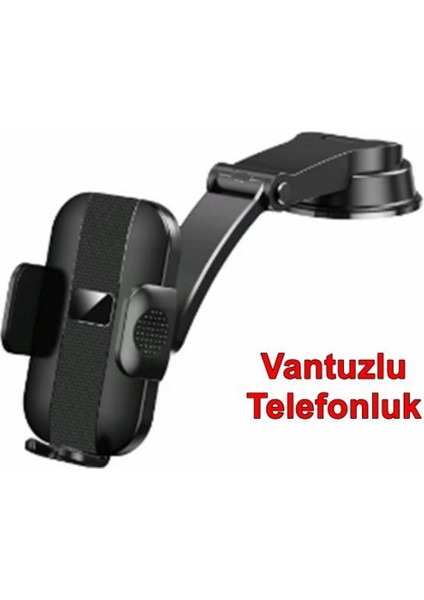 Uzun Kollu Vantuzlu Araç Telefon Tutucu – Ayarlanabilir Gövde ve Güçlü Vakum Taban