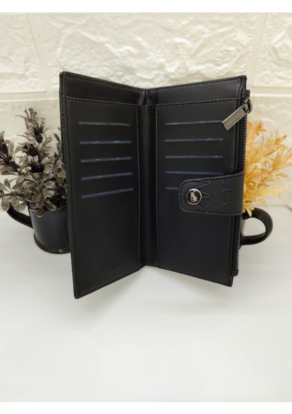 Hmx Polo Siyah Telefon Bölmeli Cüzdan fiyatları