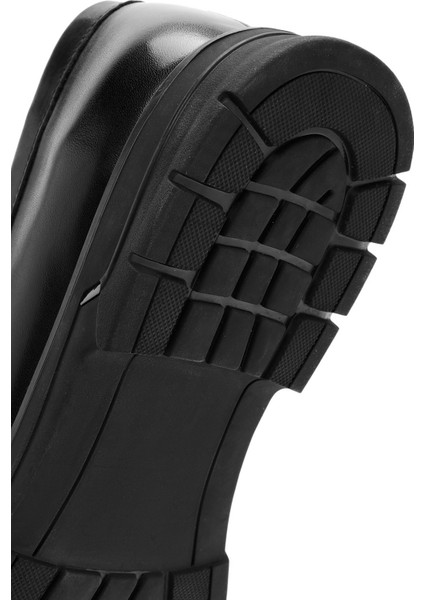 Erkek Siyah Tokalı Deri Casual Loafer 25WFD690918
