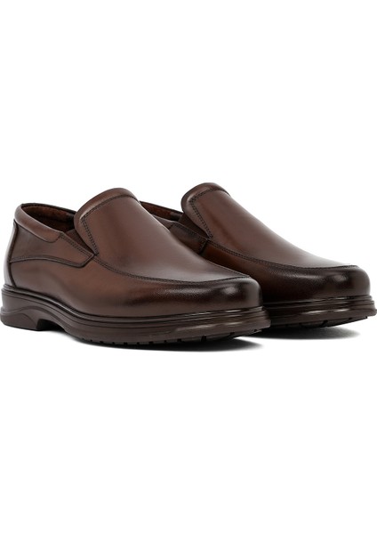 Erkek Kahverengi Deri Casual Loafer 25WFD676218 modelleri