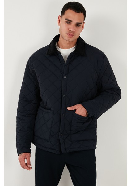 Kapitoneli Regular Fit Kadife Detaylı Mont Erkek Mont 497LEROY modelleri