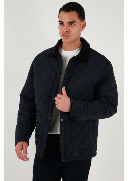 Kapitoneli Regular Fit Kadife Detaylı Mont Erkek Mont 497LEROY fırsatları