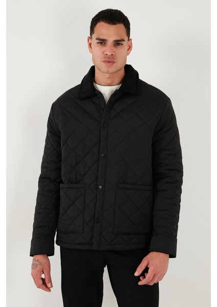 Kapitoneli Regular Fit Kadife Detaylı Mont Erkek Mont 497LEROY fırsatları