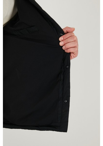 Kapitoneli Regular Fit Kadife Detaylı Mont Erkek Mont 497LEROY