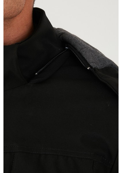 Regular Fit Çıkarılabilir Kapüşonlu Astarlı Mont Erkek Mont 497HECTOR