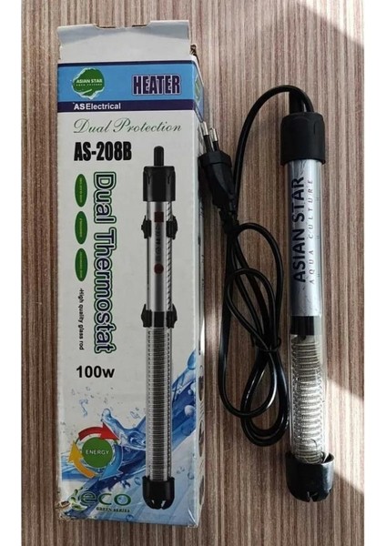 Asian Star Akvaryum Isıtıcı 100 Watt – Otomatik Termostatlı Cam Isıtıcı