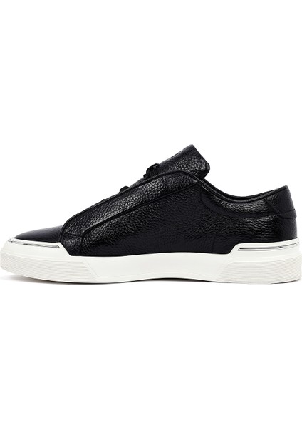 Erkek Siyah Bağcıklı Deri Sneaker 25WFD6211FT fiyatları