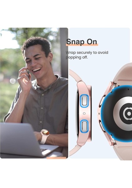 Galaxy Watch 7 44MM Uyumlu Sert Pc Kasa ve Ekran Koruyucu Kılıf