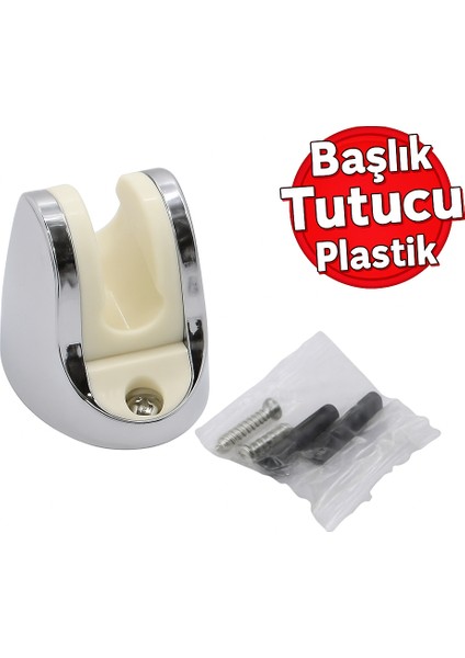 Vidalı Ayarlanabilir Duş Başlığı Tutucu – Suya Dayanıklı El Duşu Sabitleme Aparatı Banyo Aksesuarı