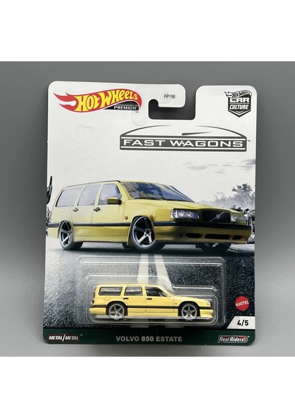 Premium Fast Wagons Volvo 850 Estate Sarı Diecast Model Araba – 1:64 Ölçek