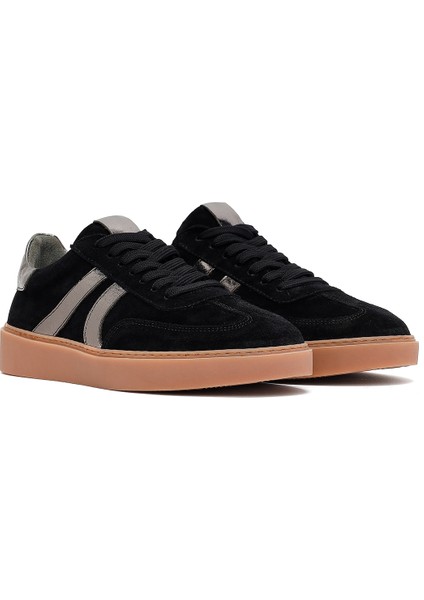 Kadın Siyah Bağcıklı Süet Deri Sneaker 25AFD370910 modelleri