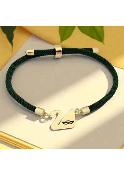 Altın Plakalı 14 Ayar Bal Maske Temalı Yeşil Örgülü Kuğu Kuşu Figürlü Hediye BILEKLIK-607SEMBOL fiyatları