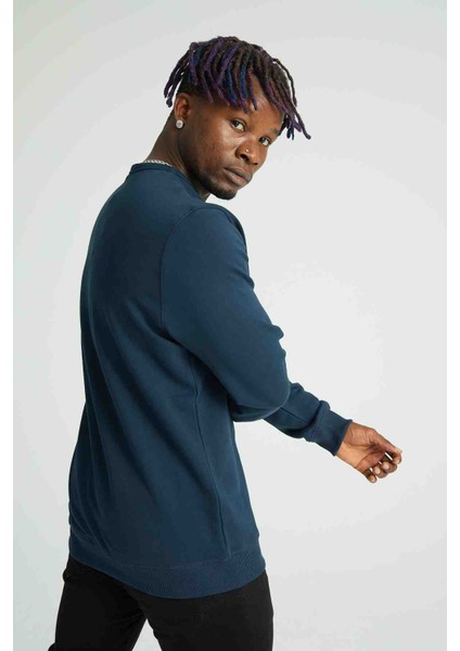 Lodge Lacivert Bisiklet Yaka fırsatları