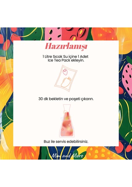 Mango & Strawberry Ice Tea Pack 5 x 20 gr indirimleri