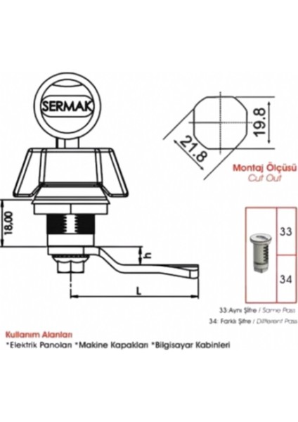Asma Hamili Pano Kilit 311-3 modelleri