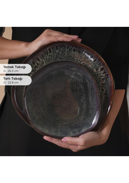 Earth Collection Galactic 55 Parça 12 Kişilik Yemek Takımı Siyah indirimleri