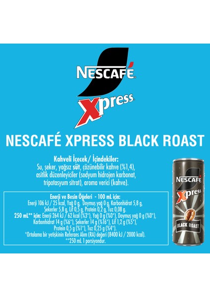 Nescafé Xpress Black Roast Soğuk Kahve 250ML X24 fırsatları