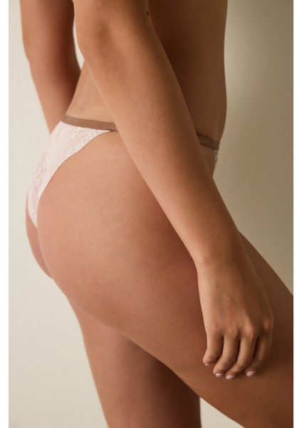 Sedef Dantelli Normal Bel Brazilian Külot modelleri